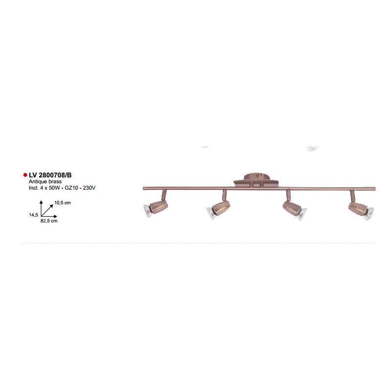 SPOT CRUSH/4L XGZ10-50W-230V NIKKEL MAT