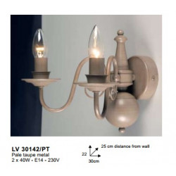 Applique BRUGGE WL2 PALE TAUPE E14-40W