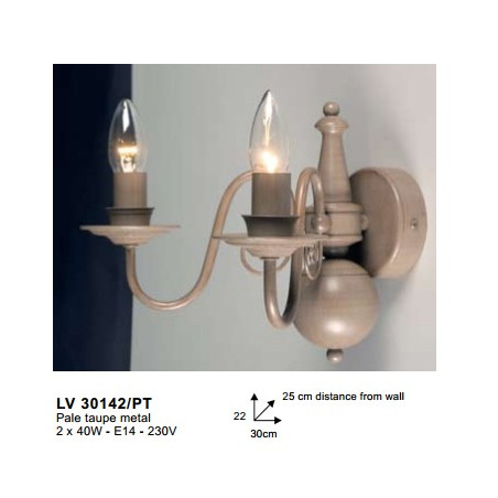 Applique BRUGGE WL2 PALE TAUPE E14-40W