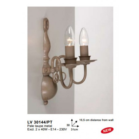 Applique BRUGGE SMALL WL2 PALE TAUPE E14-60W