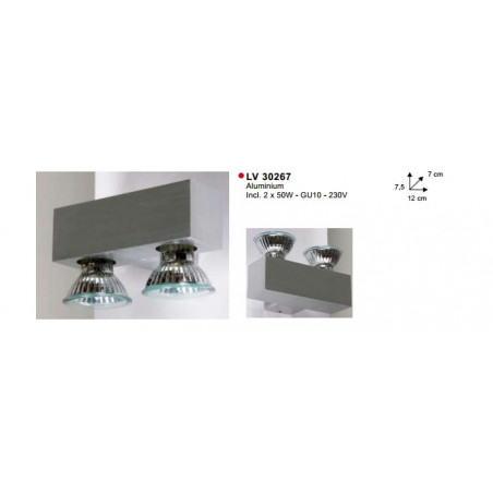 Applique COAST-2 ALU GU10-50W INCL. Applique COAST-2 ALU GU10-50W INCL.