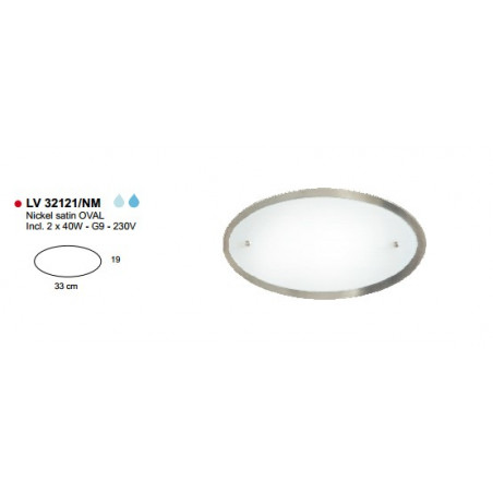 Applique ABANO OVAL GR.2XG9-40W NIKKEL MAT Applique ABANO OVAL GR.2XG9-40W NIKKEL MAT
