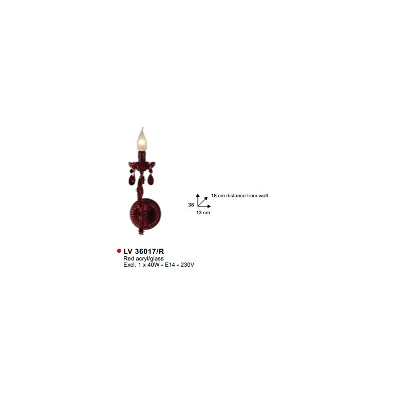 Applique W.LP.MARIE-THERESE 1L.Rouge