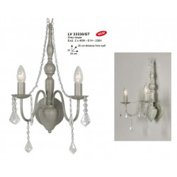 Applique BARDINI 2XE14 GREY TAUPE