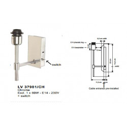 Applique  SUITE L 1XE14 Chrome