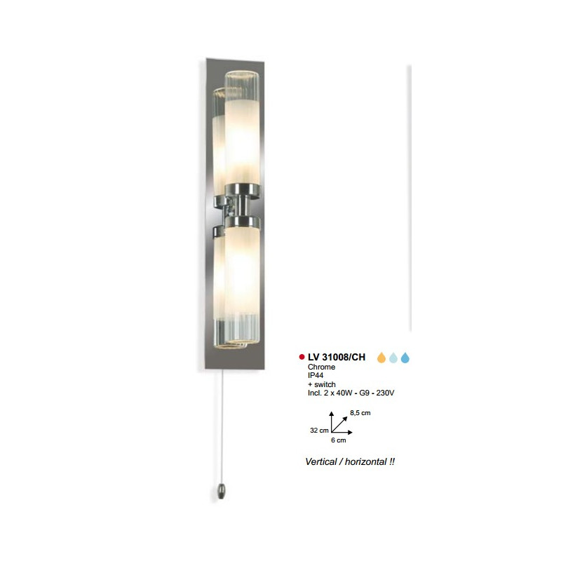 Applique BATH IP44 2XG9-40W +SCHAK CHROOM