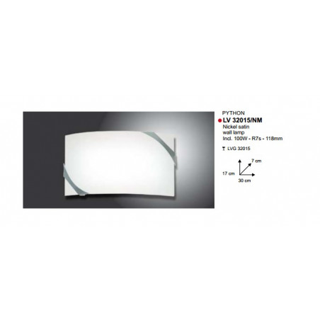 Applique PYTHON NIKKEL-MAT 100W R7S 118MM Applique PYTHON NIKKEL-MAT 100W R7S 118MM