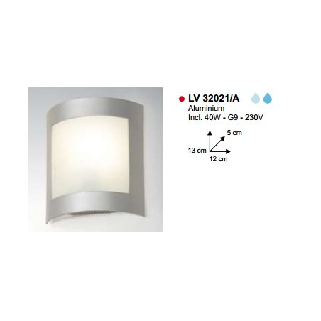 Applique BEAM SQUARE ALU + LP 40W G9 Applique BEAM SQUARE ALU + LP 40W G9