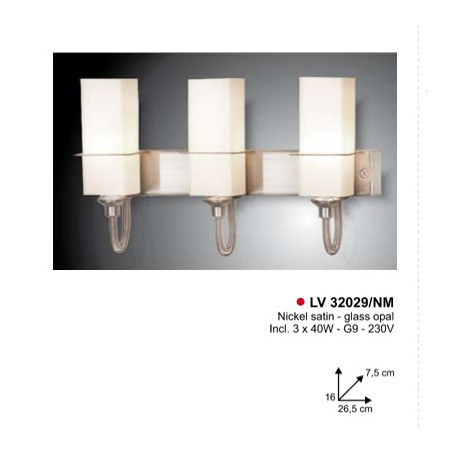 Applique IZA 3XG9-40W NIKKEL MAT Applique IZA 3XG9-40W NIKKEL MAT