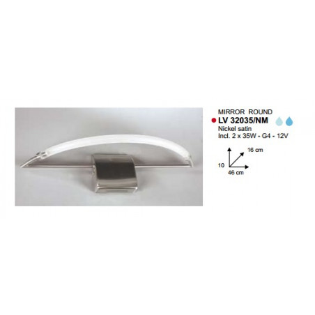 Applique MIRROR II 2X35W ROND NIKKEL MAT Applique MIRROR II 2X35W ROND NIKKEL MAT