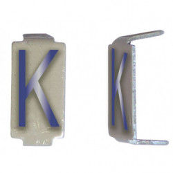 Lot 25 lettres K 6x11 Alu...