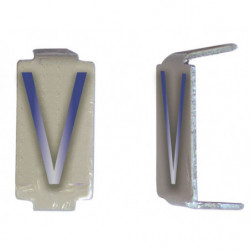 Lot 25 lettres V 6x11 Alu...