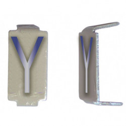 Lot 25 lettres Y 6x11 Alu...