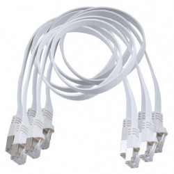 Lot de 5 cordons plats RJ45...