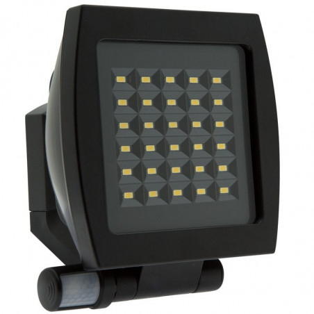 FL3N-LED-130-NR Projecteur LED avec détecteur de mouvement, mural extérieur  noir (92628)