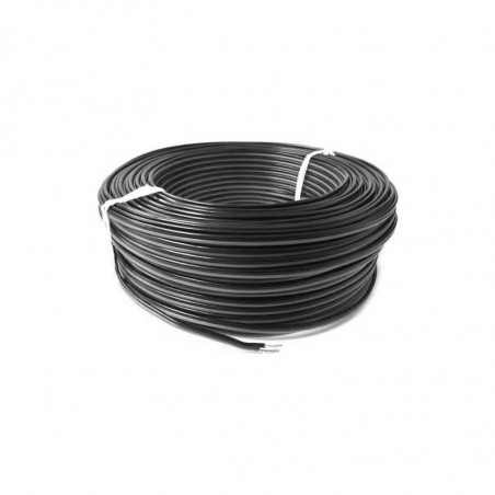 100m de câble plat Hifi 2x0,75 gris noir