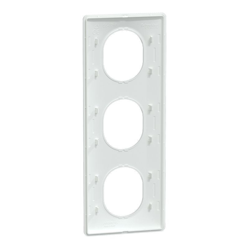 Plaque de finition Gallery - horizontale/entraxe 71 mm - 3 postes