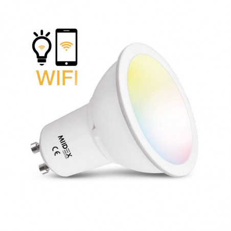 Ampoule LED GU10 Connectée CCT+RGB 5W WIFI - PACALED SAS