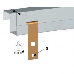 Attache sur plat vertical...