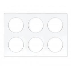 SQUARE PLAQUE BLC 2x3P (60294)