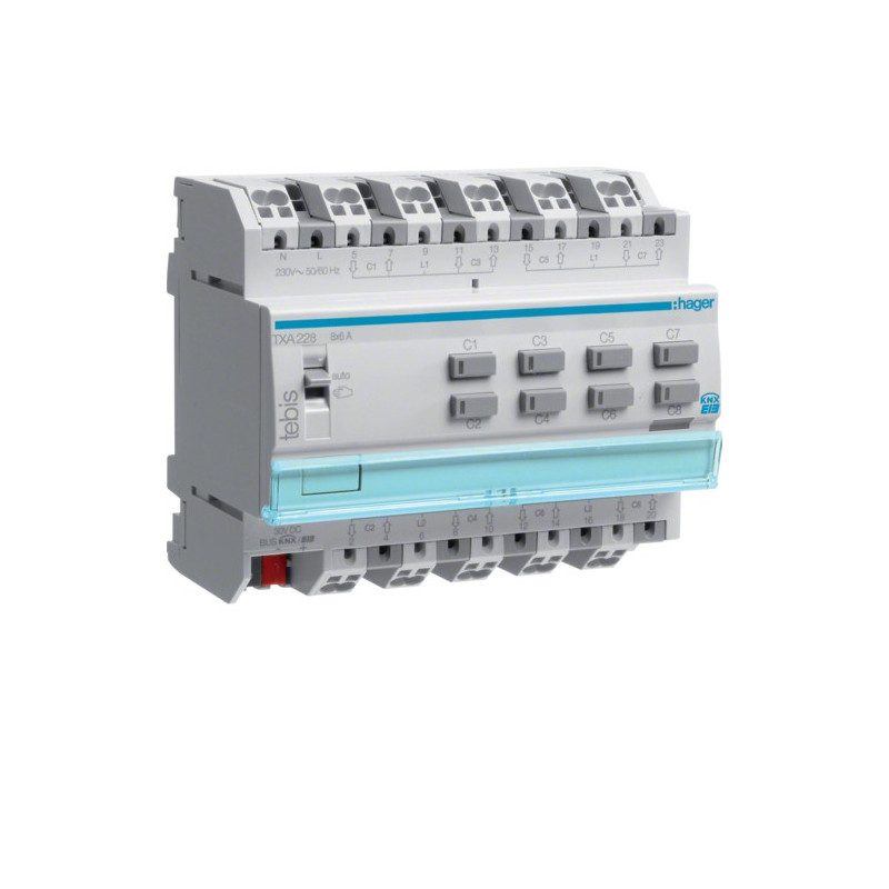 Module de sortie 8x 16A /230V~, KNX • TYA608C