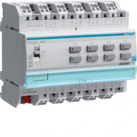 Module KNX 8 sorties volets roulants ou stores 230V (TXA228)