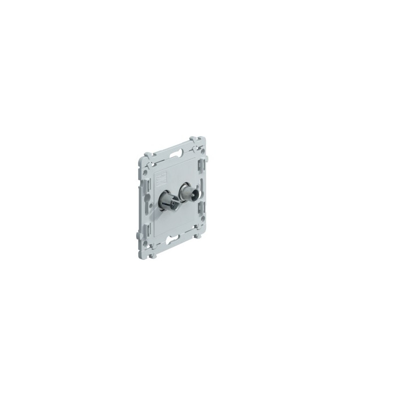 Enjoliveur Hager Kallysta Pour Prise TV+FM - Blanc Névé, Référence WK741B, Neuf