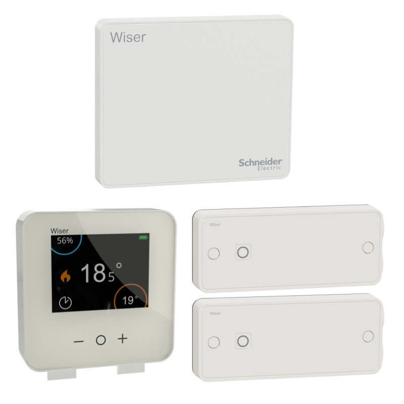 Wiser - kit thermostat connecté pour radiateurs électriques Génération 2  (CCTFR6905G2)