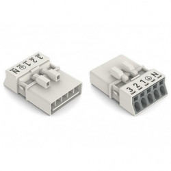 Connecteur male 5pol blanc...