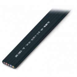 Câble plat 5x4mm² noir sans...