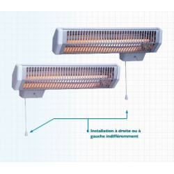 Radiateur Infrarouge Butsir ebbc0028 Compacte Bordeaux 2 x 1500 W –