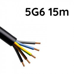 Câble R2V 5G6mm 15 mètres