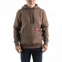 Sweat à capuche marron...