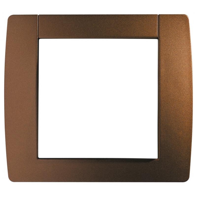Plaque 1 Poste Hager WK481 Couleur Auburn - Occasion Bon état - Peinture Métal