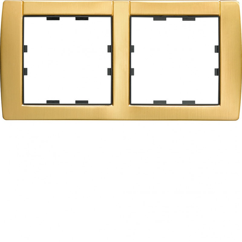 Plaque électrique Hager KALLYSTA WK562 – 2 Postes Horizontaux Métal Or, 71mm