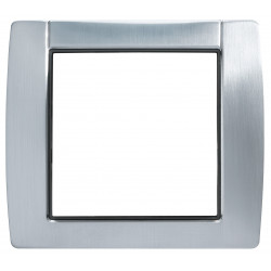 Plaque Hager Kallysta WK641 – PLATINIUM Métal – Installation électrique