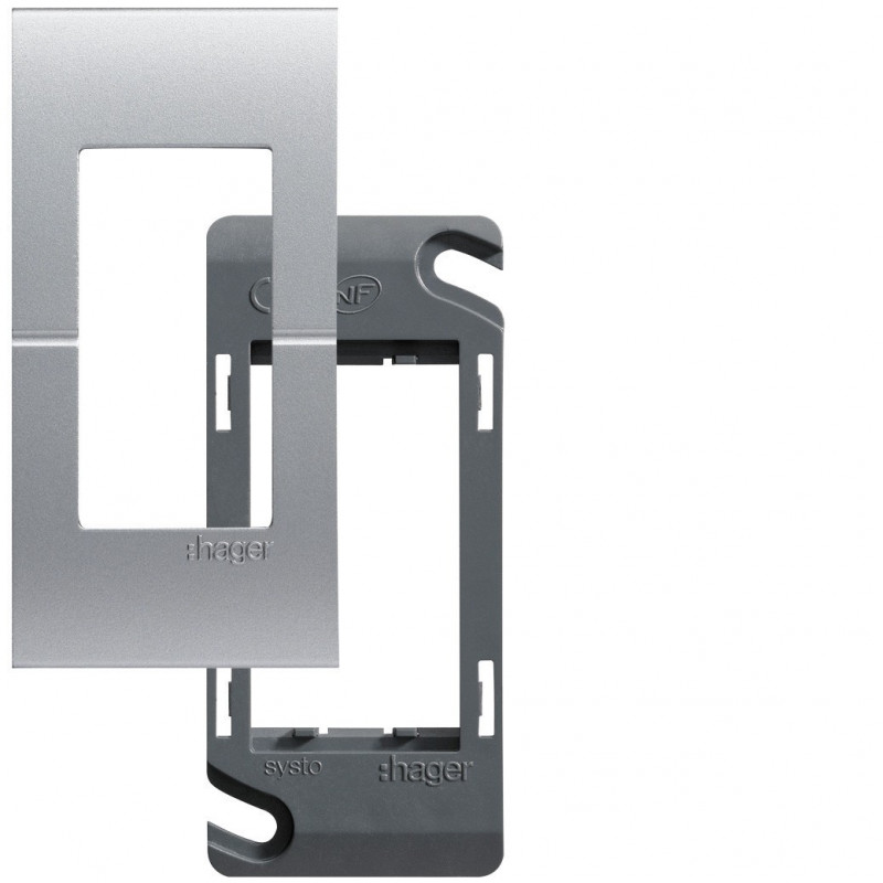 Systo plaque quadruple horizontale entraxe 71 4x2 modules