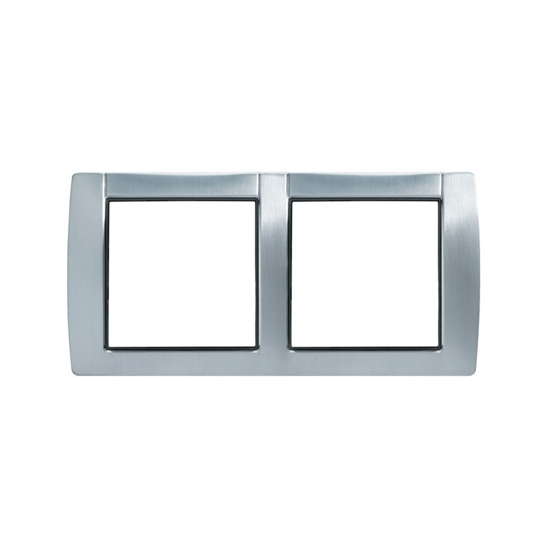 Kallysta épure plaque 2 postes verticale entraxe 57... - HAGER WK906