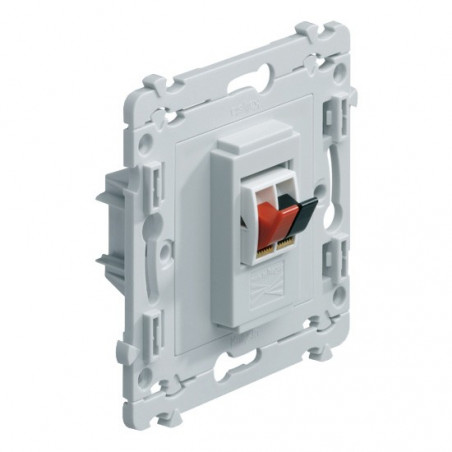 Prise Haut-parleur Simple Hager KALLYSTA WK290 - Pour Installation Audio Murale