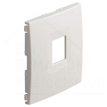 Enjoliveur Hager WK751B Blanc – Pour Prise RJ45 Ou HP Mono, Style Kallysta !