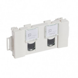 Double prise RJ45 Mosaic 6A...