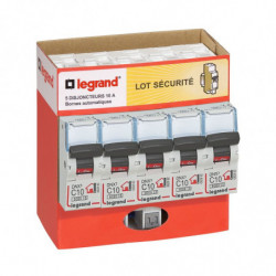 Pack de 5 disjoncteurs 10A...