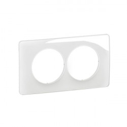 Plaque 2 postes Blanc...