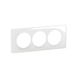 Plaque 3 postes Blanc...