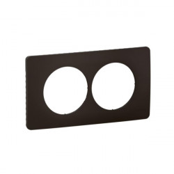 Plaque 2 postes Noir Mat -...