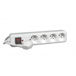 Bloc multiprises 2P+T 16A protection disjoncteur bipolaire