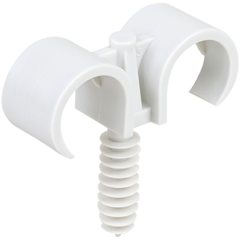 Clips plastique pour tube - blanc - Ø 40 mm