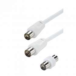 TV coax 9.52mm - M/F - 5m +...