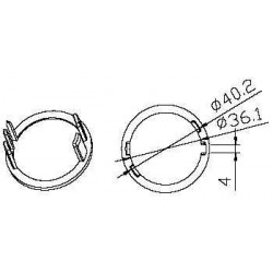 Adaptateur rond 54x3,5mm...