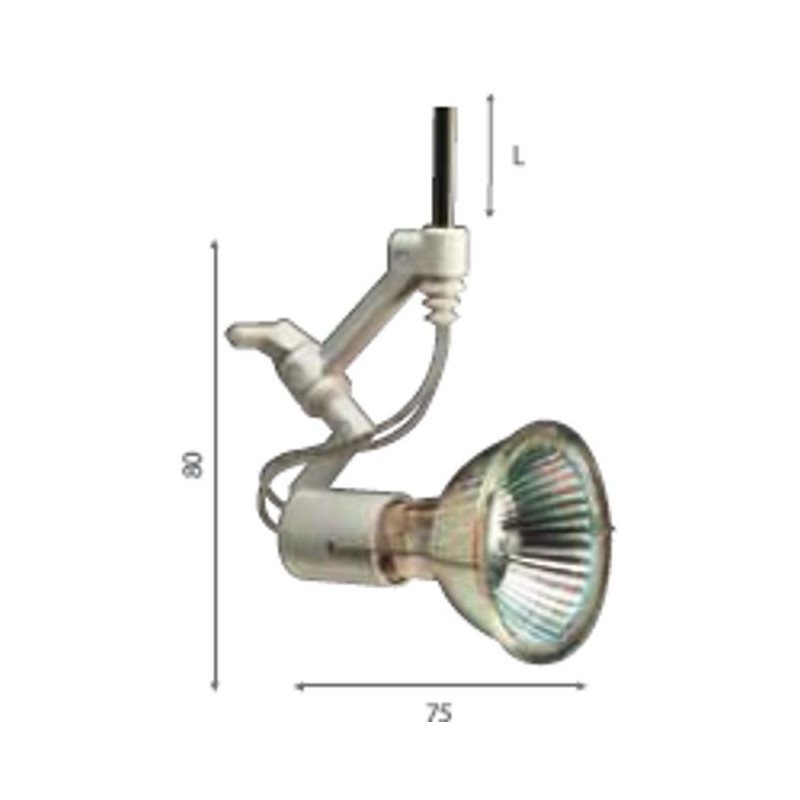 Jack spot MQ14 25cm blanc